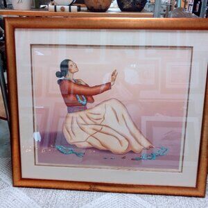 R.C. Gorman Original Lithograph Gala's Ring Ltd Edition Signed 40/100 COA 1999